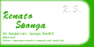 renato sponga business card