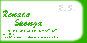 renato sponga business card
